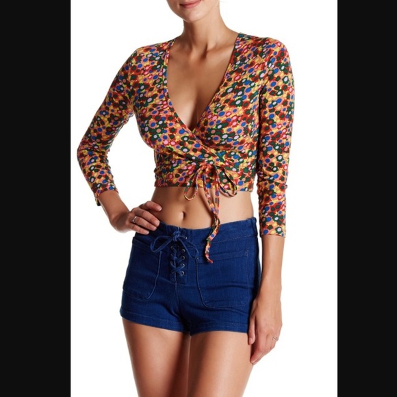 American Apparel Tops - American Apparel Printed Julliard Crop Top Floral